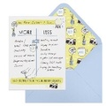 Cover: 6-Pack Em & Friends Julia Rothman Fresh Start More/Less Greeting Cards - Em & Friends