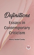 Cover: Definitions Essays in Contemporary Criticism - Double 9 Books