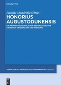 Cover: Honorius Augustodunensis - De Gruyter