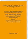 Cover: Rites, Rituals and Festivals as Instruments of Stability of Royal Power - Harrassowitz Verlag