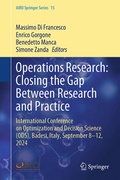 Cover: Operations Research: Closing the Gap Between Research and Practice - Springer