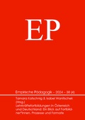 Cover: Lehrkr&auml;ftefortbildungen in &Ouml;sterreich und Deutschland: Ein Blick auf Fortbildner*innen, Prozesse und Formate - Verlag Empirische P&auml;dagogik