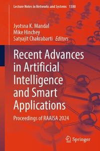 Enlarge image Cover: Recent Advances in Artificial Intelligence and Smart Applications - Springer Nature Switzerland AG
