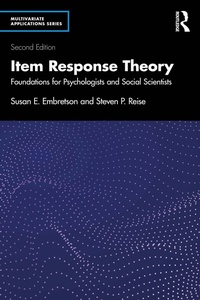 Enlarge image Cover: Item Response Theory - Routledge