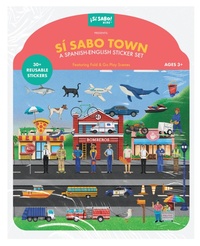 Enlarge image Cover: Si Sabo Town: A Bilingual Reusable Sticker Play Set - Blue Star Press