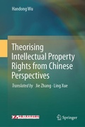 Cover: Theorising Intellectual Property Rights from Chinese Perspectives - Springer Nature Switzerland AG