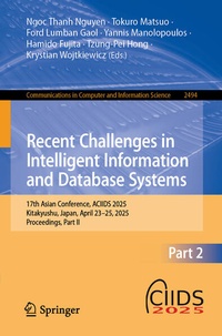 Enlarge image Cover: Recent Challenges in Intelligent Information and Database Systems - Springer Nature Switzerland AG