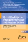 Cover: Recent Challenges in Intelligent Information and Database Systems - Springer Nature Switzerland AG
