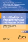 Cover: Recent Challenges in Intelligent Information and Database Systems - Springer