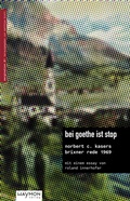 Cover: bei goethe ist stop - Haymon Verlag
