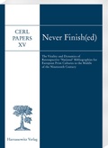 Cover: Never Finish(ed) - Harrassowitz Verlag