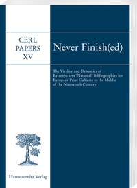 Abbildung von: Never Finish(ed) - Harrassowitz Verlag
