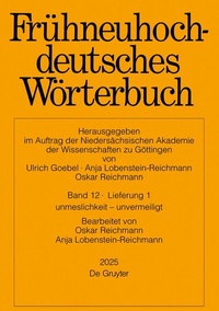 Abbildung von: Frühneuhochdeutsches Wörterbuch. Band 12/Lieferung 1 - De Gruyter