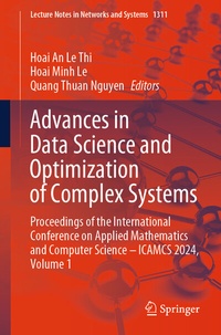 Enlarge image Cover: Advances in Data Science and Optimization of Complex Systems - Springer