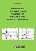 Cover: HOW TO FORM 1,200 BARRE CHORDS YOURSELF FOR GUITARISTS WHO CAN READ SHEET MUSIC - tredition