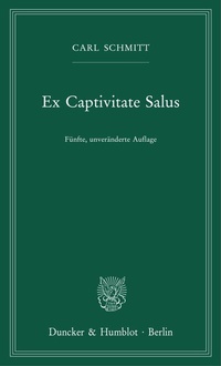 Abbildung von: Ex Captivitate Salus - Duncker & Humblot