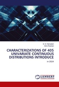 Cover: Characterizations of 405 Univariate Continuous Distributions Introduce - LAP Lambert Academic Publishing