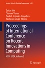 Cover: Proceedings of International Conference on Recent Innovations in Computing - Springer Nature Switzerland AG