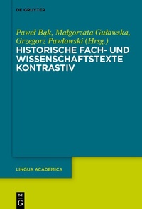 Abbildung von: Historische Fach- und Wissenschaftstexte kontrastiv - De Gruyter