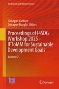 Cover: Proceedings of I4SDG Workshop 2025 - IFToMM for Sustainable Development Goals - Springer