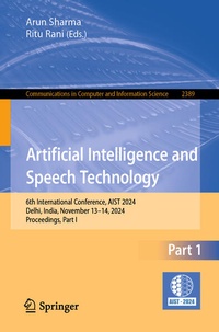Enlarge image Cover: Artificial Intelligence and Speech Technology - Springer