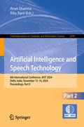 Cover: Artificial Intelligence and Speech Technology - Springer