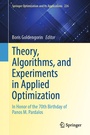Cover: Theory, Algorithms, and Experiments in Applied Optimization - Springer