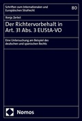 Abbildung von: Der Richtervorbehalt in Art. 31 Abs. 3 EUStA-VO - Nomos