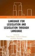 Cover: Language for Legislation and Legislation through Language - Routledge