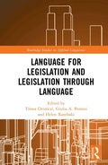 Cover: Language for Legislation and Legislation through Language - Routledge