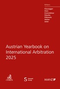 Cover: Austrian Yearbook on International Arbitration 2025 - Manz