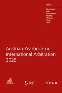 Abbildung von: Austrian Yearbook on International Arbitration 2025 - Manz