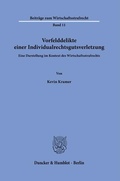 Abbildung von: Vorfelddelikte einer Individualrechtsgutsverletzung - Duncker & Humblot