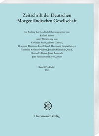 Abbildung von: Zeitschrift der Deutschen Morgenländischen Gesellschaft 175 (2025) 1 - Harrassowitz Verlag