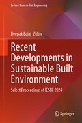 Cover: Recent Developments in Sustainable Built Environment - Springer Nature Switzerland AG