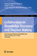 Cover: Collaboration in Knowledge Discovery and Decision Making - Springer