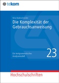 Cover: Die Komplexit&auml;t der Gebrauchsanweisung - tcworld