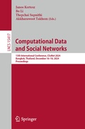 Cover: Computational Data and Social Networks - Springer