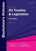 Abbildung von: Blackstone's EU Treaties & Legislation - Oxford University Press