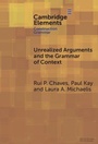 Cover: Unrealized Arguments and the Grammar of Context - Cambridge University Press