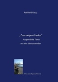 Cover: "Zum ewigen Frieden". Ausgew&auml;hlte Texte aus vier Jahrtausenden. - BoD - Books on Demand