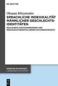 Abbildung von: Sprachliche Indexikalität männlicher Geschlechtsidentitäten - De Gruyter