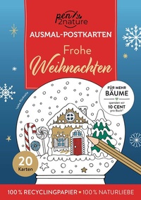 Abbildung von: Frohe Weihnachten I 20 Ausmal-Postkarten - pen2nature