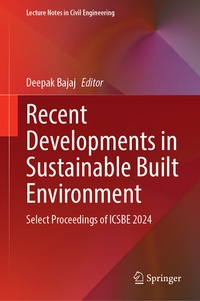 Abbildung von: Recent Developments in Sustainable Built Environment - Springer