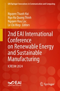 Abbildung von: 2nd EAI International Conference on Renewable Energy and Sustainable Manufacturing - Springer