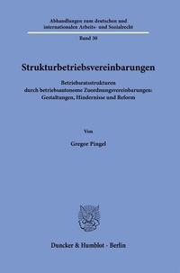 Abbildung von: Strukturbetriebsvereinbarungen - Duncker & Humblot