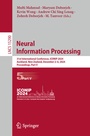 Cover: Neural Information Processing - Springer Nature Switzerland AG