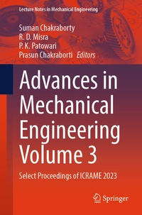 Enlarge image Cover: Advances in Mechanical Engineering Volume 3 - Springer Nature Switzerland AG