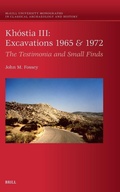 Cover: Khostia III: Excavations 1965 & 1972 - Brill
