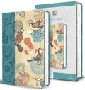 Cover: KJV Holy Bible, Large Print Medium Format, Blue with Birds Faux Leather w/ Ribbon Marker, Red Letter - Origin
